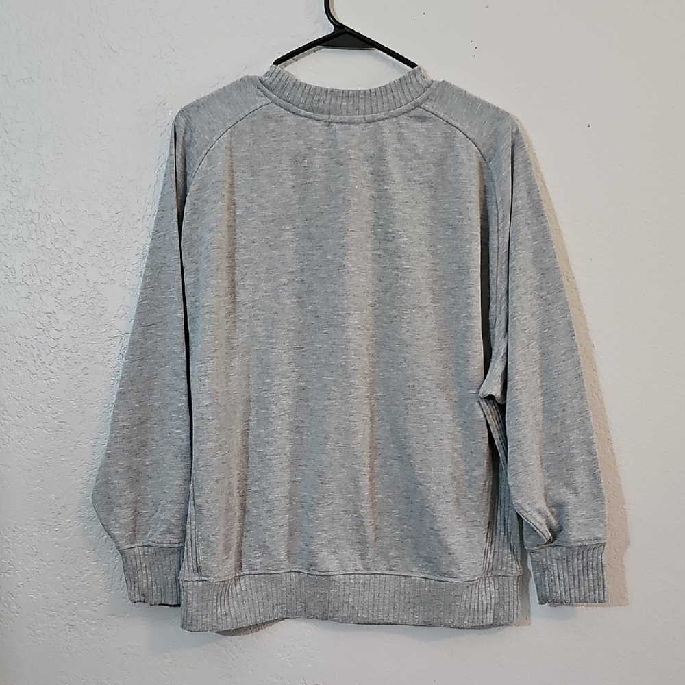 Simply Southern Gray Sweater with In My Mom Era Text, Womens Medium - Picture 4 of 4